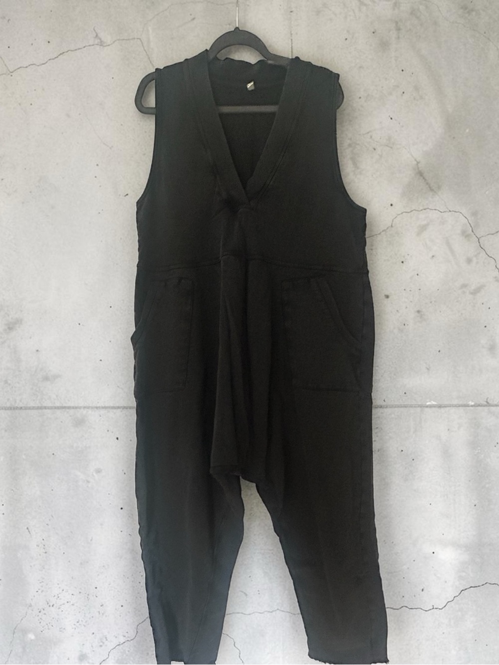 Free People - intimately free people - Women's Black V-Neck Sleeveless Jumpsuit